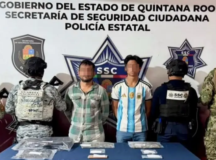 Operativos en Cancún dejan tres detenidos y más de 160 dosis aseguradas