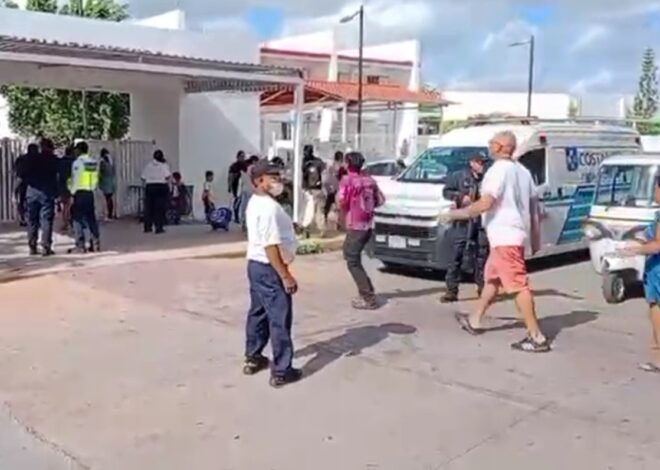 Evacúan escuela en Playa del Carmen por fuga de gas en una vivienda cercana