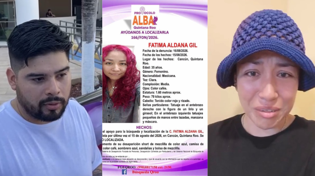 Fátima Aldana Gil reaparece y denuncia violencia y amenazas en Cancún