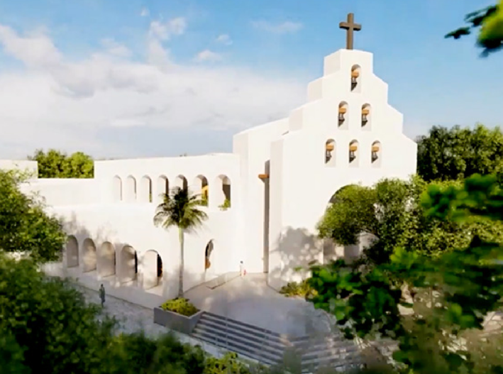 Nueva Catedral de Cancún entra en su recta final; buscan terminarla antes de Navidad
