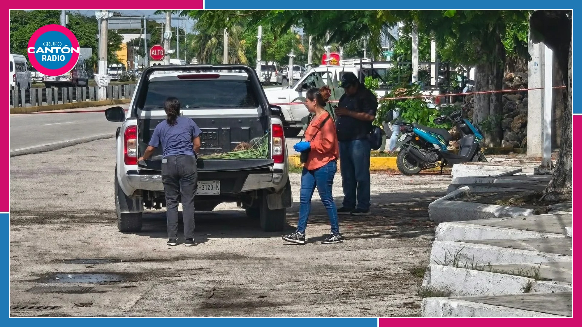 Balean camioneta y la hallan abandonada frente al panteón de Playa del Carmen