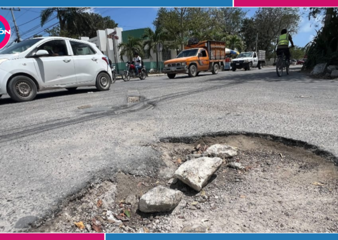 Transportistas exigen bacheo por daños a vehículos en Tulum