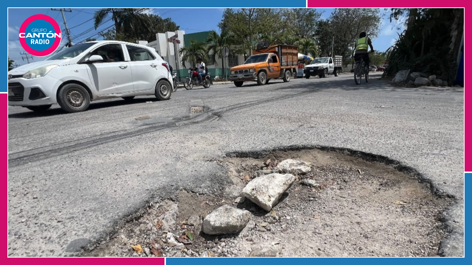 Transportistas exigen bacheo por daños a vehículos en Tulum