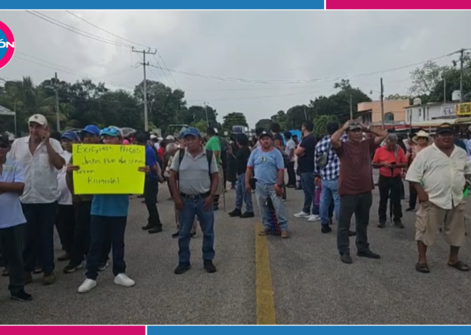 Ejidatarios bloquean carretera Chetumal-Escárcega; exigen 64 mdp