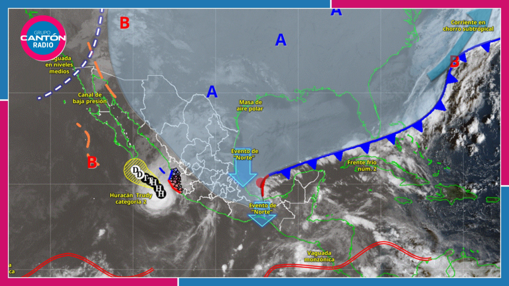 Frente frío 2 mantendrá lluvias fuertes en Quintana Roo este domingo