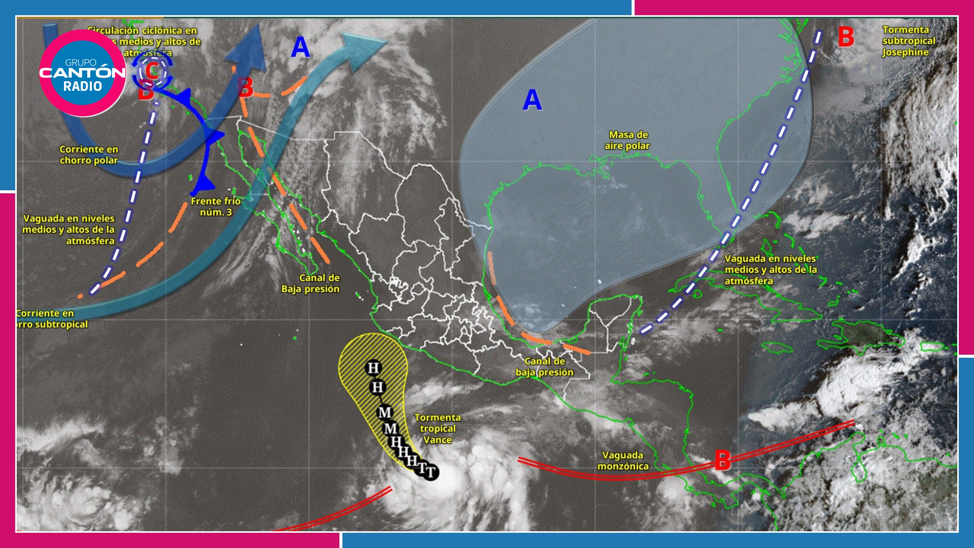 Quintana Roo espera lluvias fuertes este jueves; tormenta tropical Vance se intensifica en el Pacífico