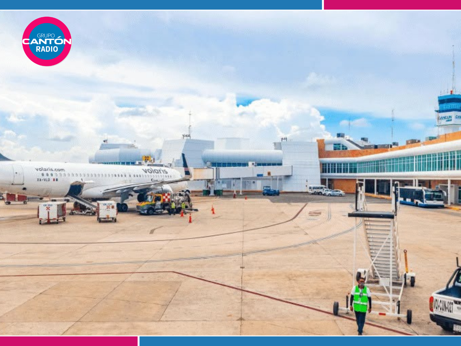 Por condiciones climáticas el Aeropuerto Internacional de Cancún presentó afectación en vuelos