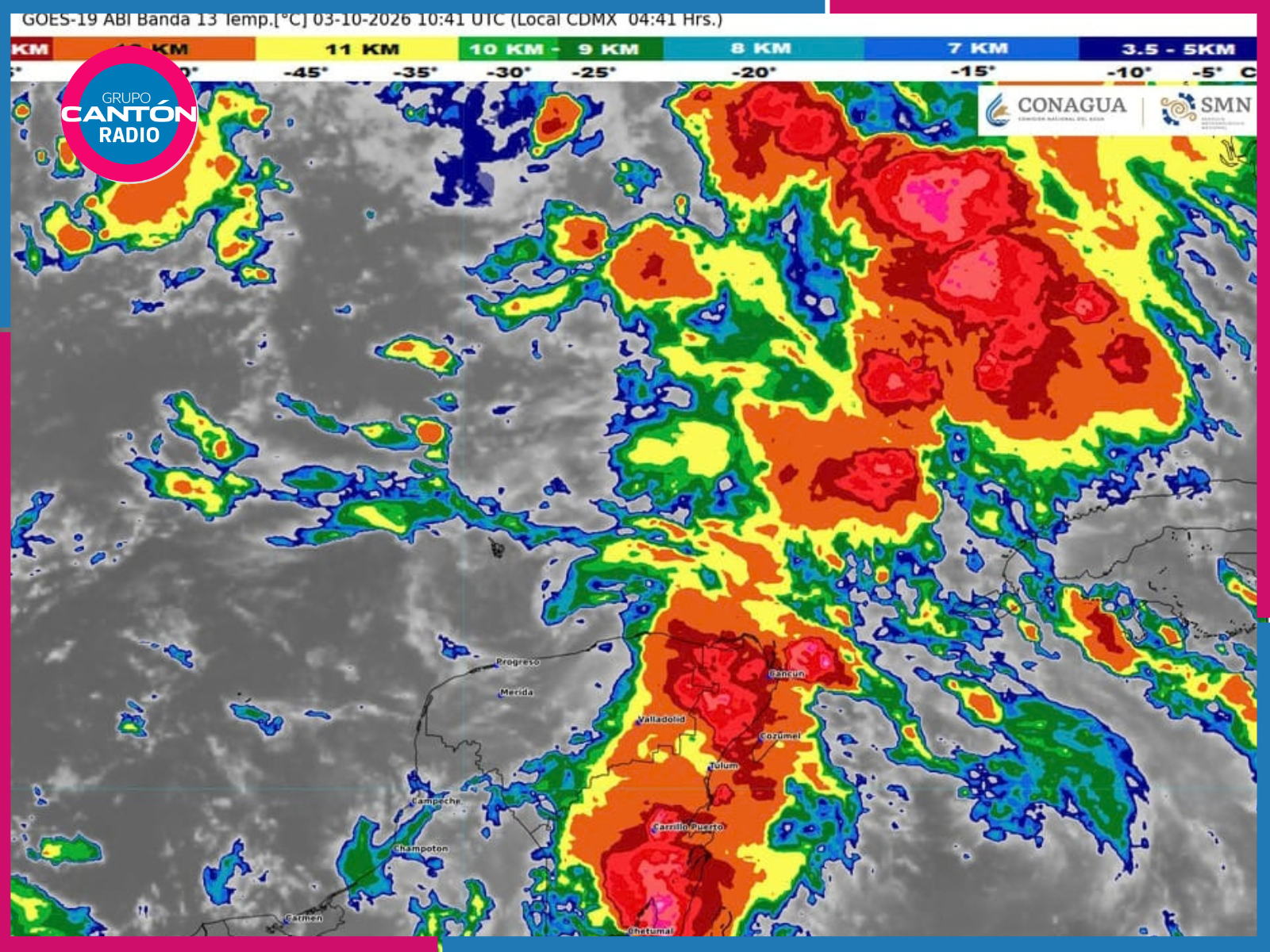 Continuarán las lluvias en las próximas horas en toda la entidad