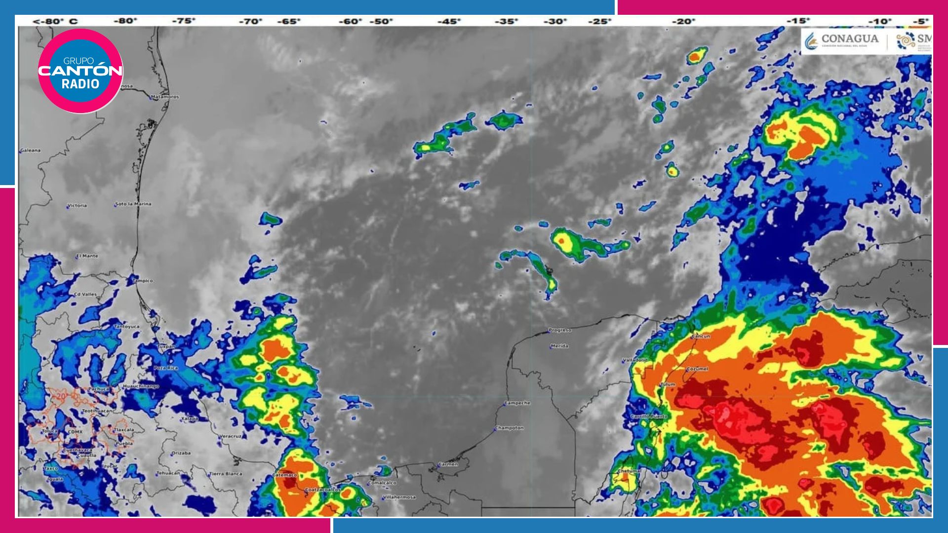 Prevén lluvias muy fuertes y actividad eléctrica en Quintana Roo