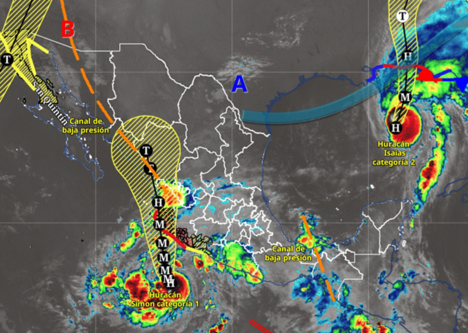 Huracán Isaías se aleja de Quintana Roo, pero persisten las lluvias