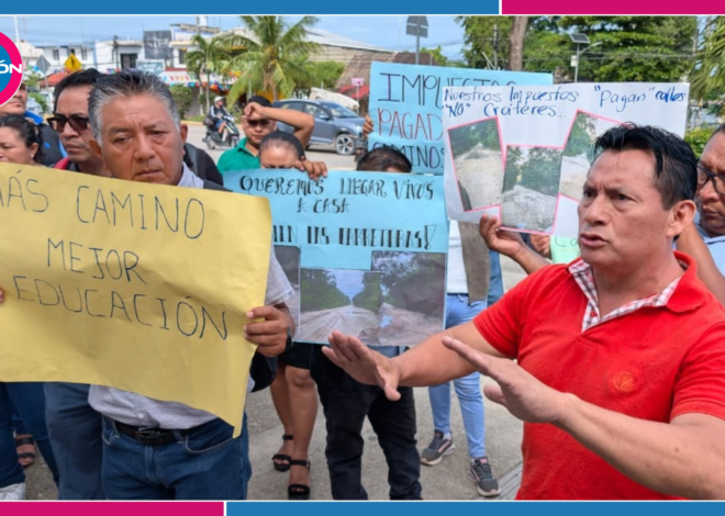 Habitantes de la Zona Maya protestan por el mal estado de caminos hacia Yucatán