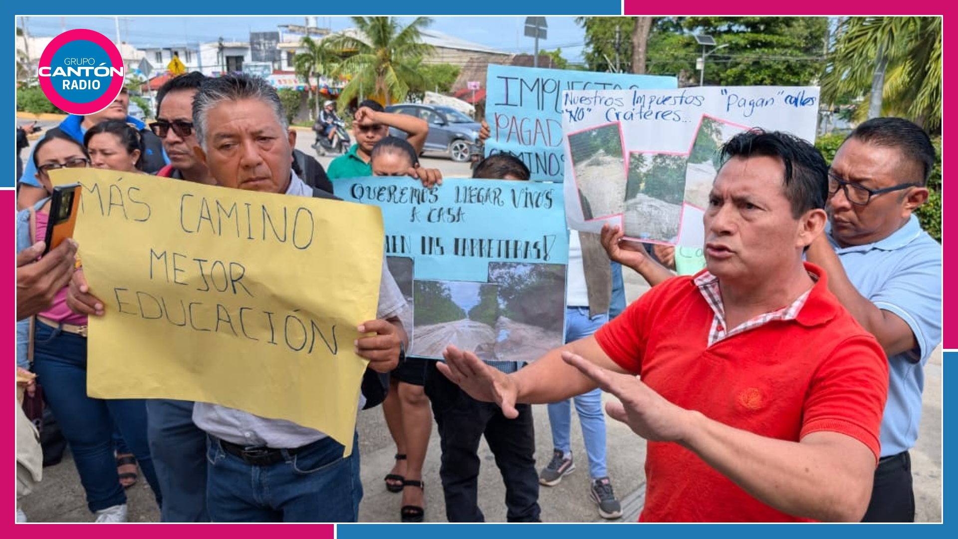 Habitantes de la Zona Maya protestan por el mal estado de caminos hacia Yucatán
