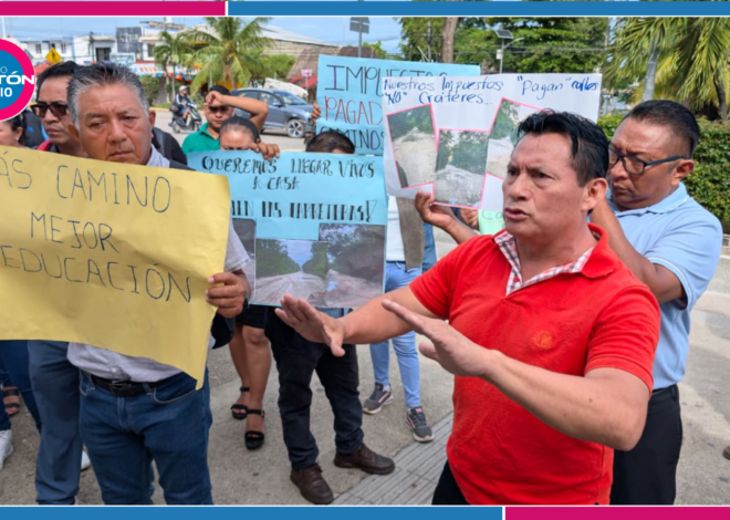 Habitantes de la Zona Maya exigen reparación de caminos hacia Yucatán