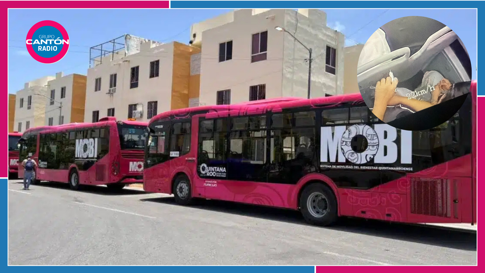 Captan rayando los asientos de los nuevos camiones MOBI