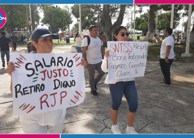 Trabajadores del IMSS protestan en Chetumal por salarios y medicinas