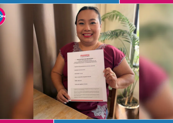 Silvia Dzul formaliza registro para coordinación municipal de Morena en Tulum