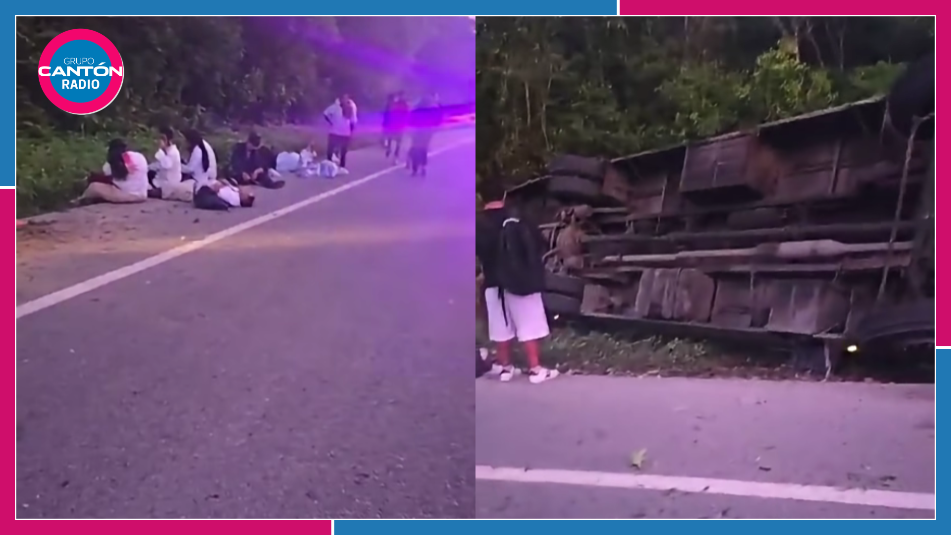 Autobús de transporte de personal vuelca en la vía Tulum – Felipe Carrillo Puerto