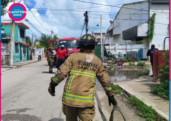 Incendio en la SM 64 genera alerta entre vecinos de Cancún